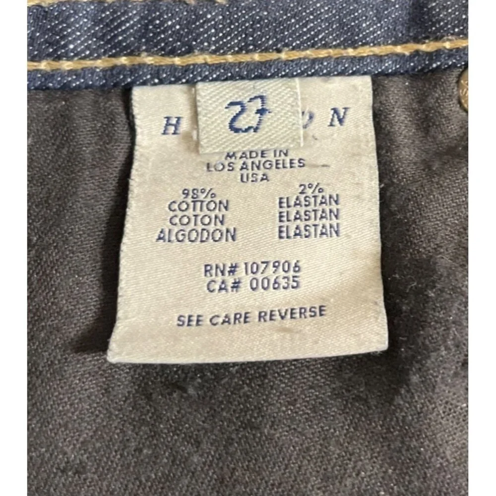 Hudson Women’s Size 27 Beth Baby Boot Cut Blue Flap Back Pocket Blue Denim Jeans - Picture 8 of 9